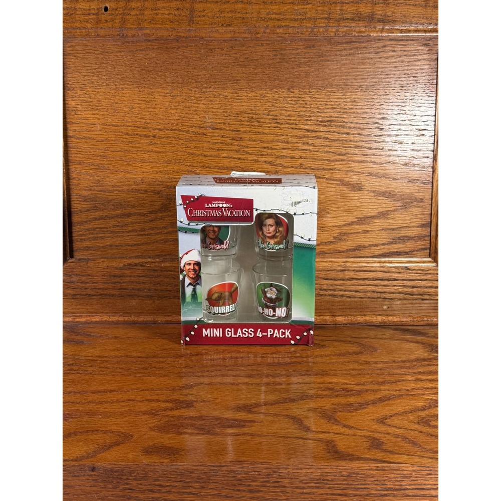 National Lampoons Christmas Vacation Mini Glass 4-Pack Shot Glasses ICUP New